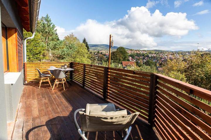Chalet für 3 Personen, mit Sauna und Ausblick sowie Garten