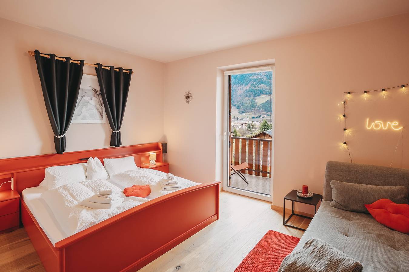 Room 'Garni Unterweggütl Love' with Mountain View, Shared Pool and Wi-Fi in Naturns, Grupa Texel