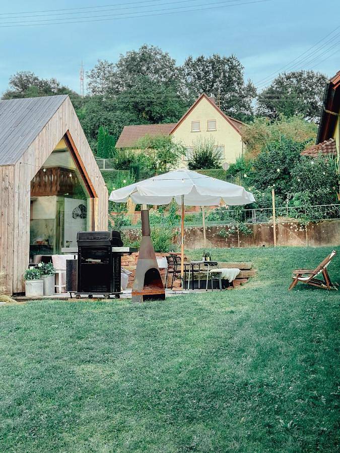 Tinyhouse mit Pelletofen in Wertheim, Taubertal