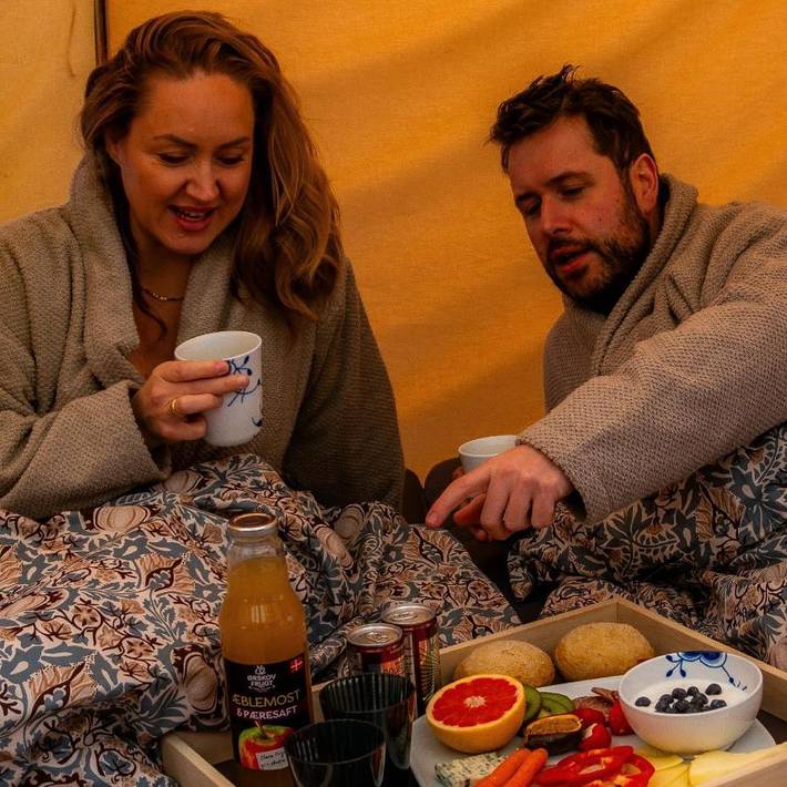 Zelt für 2 Personen, mit Terrasse und Garten sowie Sauna und Ausblick in Tårup - 2