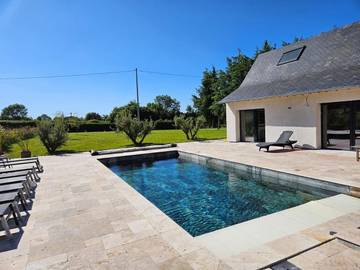 Cottage pour 10 personnes, avec terrasse ainsi que vue et piscine dans Valorbiquet