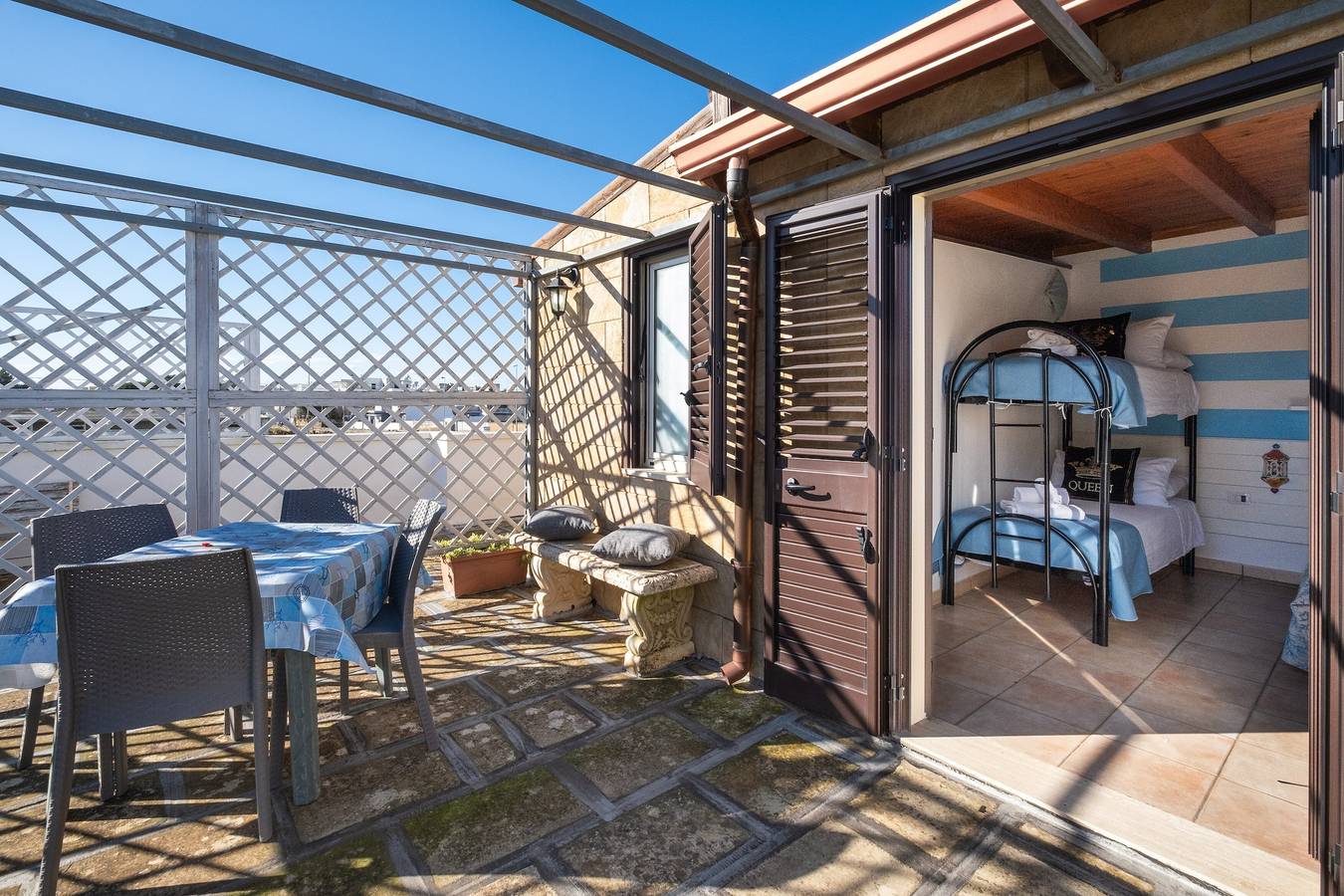 Boutique Villa – Loft Alma mit Gemeinschaftsterrasse, Wlan und Klimaanlage in Porto Cesareo, Golf von Tarent