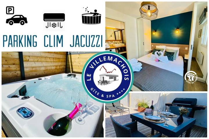 Gîte pour 2 personnes, avec jacuzzi ainsi que sauna et terrasse