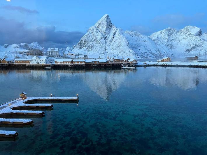 Gîte pour 2 personnes, avec vue sur le lac ainsi que jardin et vue, animaux acceptés dans Moskenes - 3