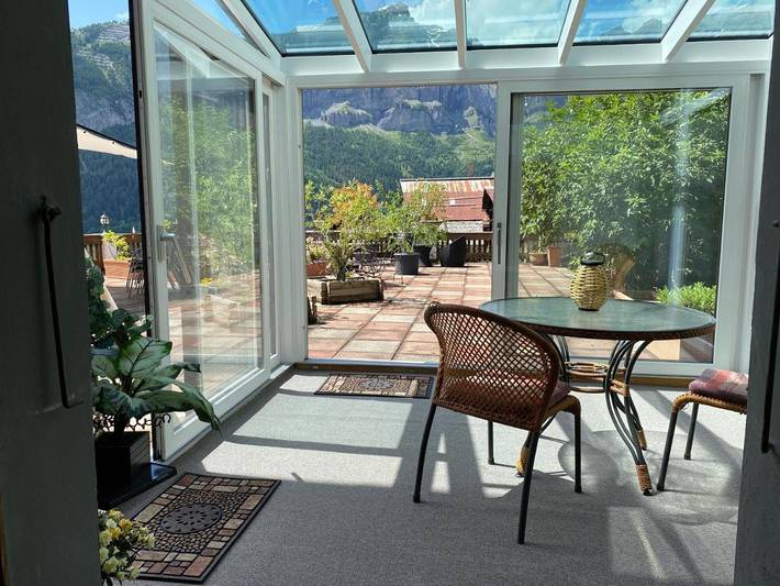 Location de vacances pour 2 personnes, avec terrasse ainsi que vue et jardin, animaux acceptés à Albinen - 4