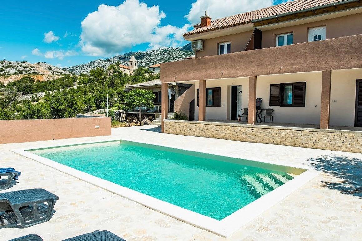 Cały apartament, Jednopokojowy apartament z tarasem i widokiem na morze Lukovo Šugarje, Karlobag A-24896-c in Lukovo Šugarje, Velebit Nature Park