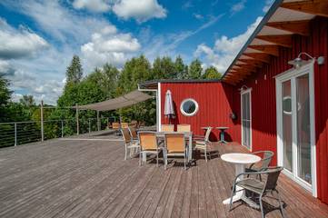 Chalet für 8 Personen, mit Sauna und Seeblick sowie Terrasse und Garten in Südschweden