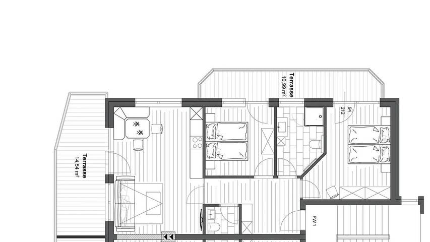 Hütte für 6 Personen, mit Balkon in Aschau im Zillertal - 2
