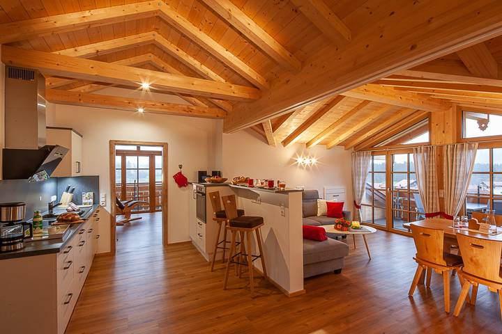 Ferienwohnung für 4 Personen, mit Balkon und Ausblick in Rubi