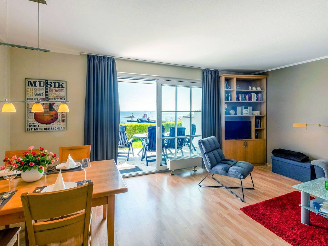 Ganze Ferienwohnung, Ferienhaus Trelleborg, Wohnung 1 Meerblick - Ferienhaus Trelleborg Wohnung 1 in Sassnitz, Nationalpark Jasmund