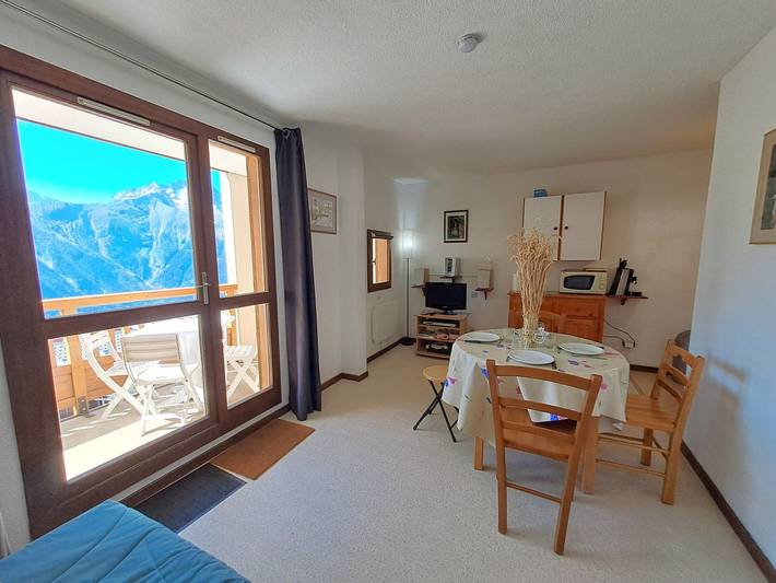 Studio pour 4 personnes, avec vue et balcon dans Les Deux Alpes