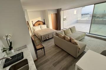 Studio für 4 Personen, mit Meerblick und Terrasse, kinderfreundlich in Nordportugal