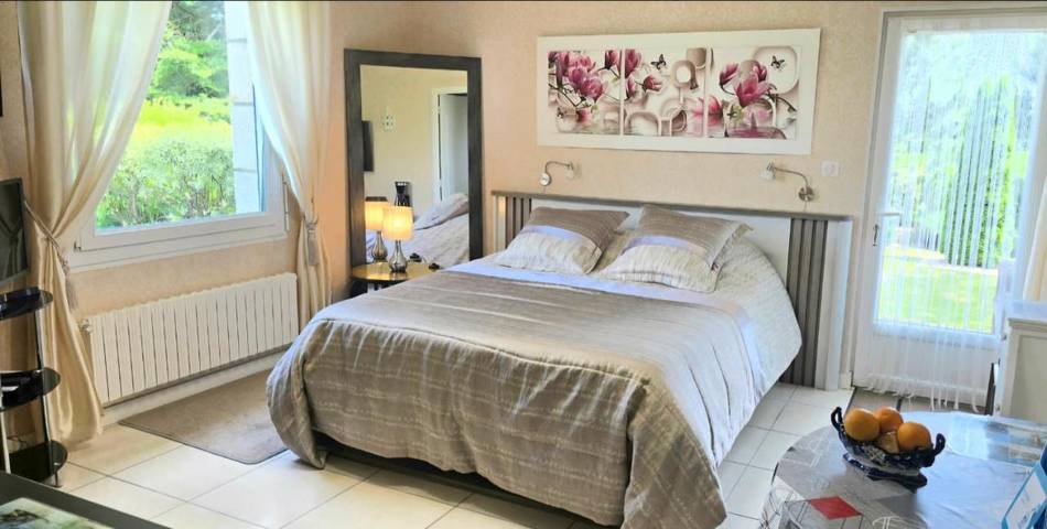 Appartement de vacances pour 2 personnes, avec Terrasse ainsi que Jardin et Vue