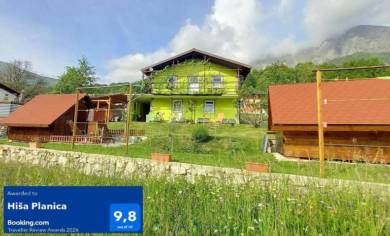 Gîte pour 4 personnes, avec vue et jardin, animaux acceptés à Kobarid