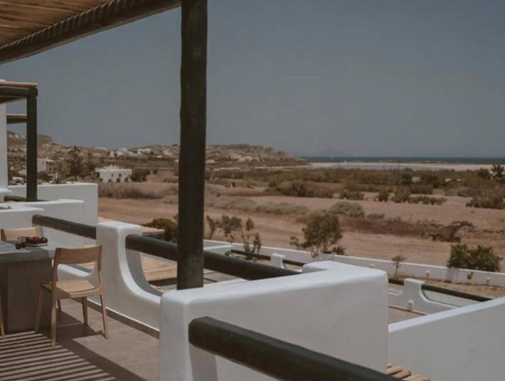 Location de vacances pour 3 personnes, avec Vue sur l’océan ainsi que Balcon et Terrasse dans Agia Anna