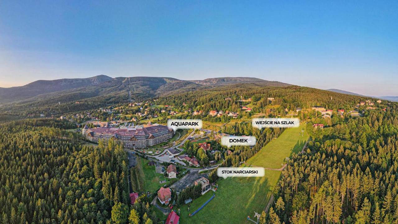 Drewniany domek z prywatną sauną Belwederek - ogrodzony, blisko szlaków in Karpacz, Sudeten (Polen)