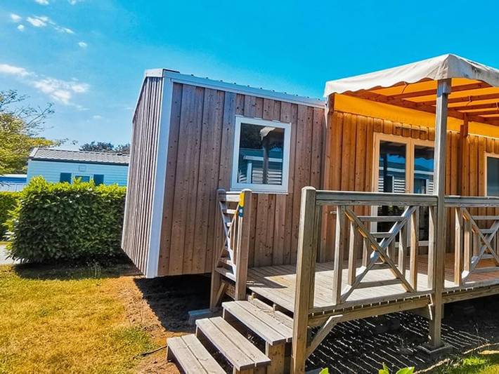 Camping La Mer Blanche  - Mobilheim 9 personen - Mobilheim Presta+ 4 Zimmer 40m² Tv + Klimaanlage in Bénodet, Côte de Cornouaille