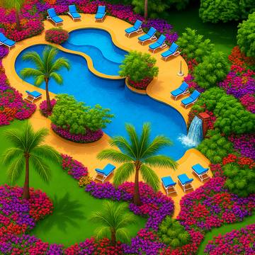 Cottage pour 4 personnes, avec jardin ainsi que piscine et vue sur l’océan, adapté aux familles à Patong Beach