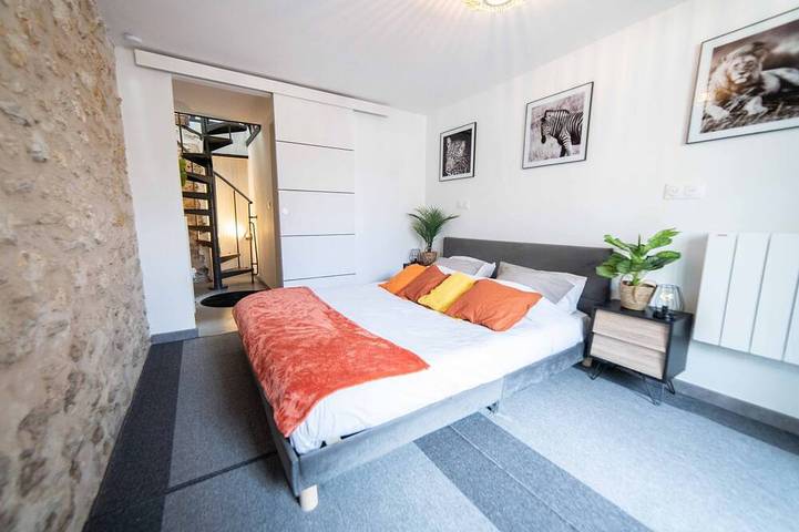 Gîte pour 4 personnes, avec balcon et jardin, animaux acceptés à Andrésy