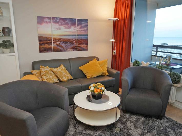 Ferienwohnung mit Meerblick für 4 Personen, mit Balkon und Seeblick in Damp