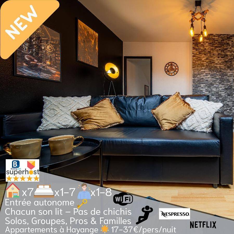 Appartement entier, New Cattenom - Apartments for Teams & Families - 2 to 7 beds, 3-min parking in Hayingen, Moselle