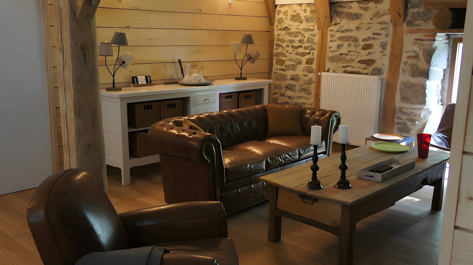 Chambre d’hôtes « La Trouverie - Chambre 2 » avec terrasse, jardin partagés et Wi-Fi in Laqueuille, Parc naturel régional des Volcans d'Auvergne