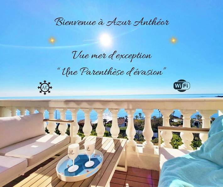 Gîte pour 4 personnes, avec balcon et vue dans Plage d'Anthéor