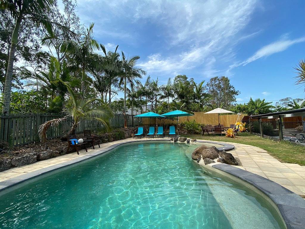 Land Pool Gehöft, aber in der Nähe der Küste in Sunshine Coast