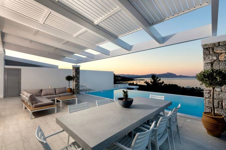 Ferienhaus für 10 Personen, mit Garten und Pool sowie Meerblick auf Rhodos