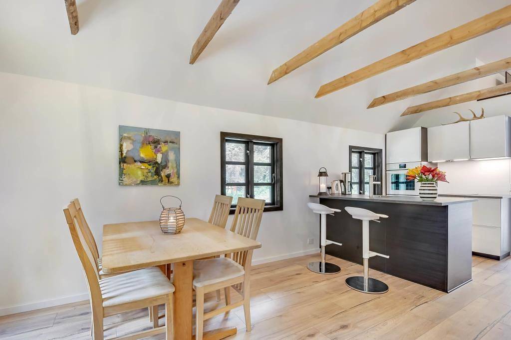 Modernised holiday home with woodburning stove, whirlpool and great wooden terrace in Vester Husby, Husby