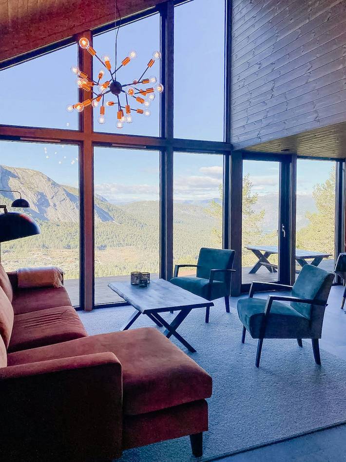 Authentisches Hüttenleben mit Blick auf Løefjell in Valle