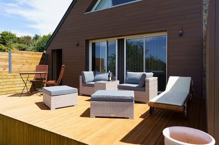 Ferienhaus für 3 Personen, mit Terrasse und Garten