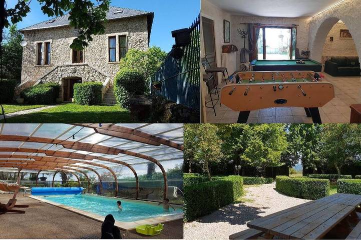 Maison de vacances pour 15 personnes, avec jacuzzi et jardin, animaux acceptés