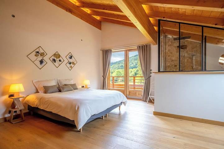 Chalet New 10 People With spa and heated swimming pool in the quiet and natural in Bitschwiller-lès-Thann, Regionaler Naturpark Belchen der Vogesen