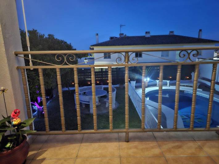 Holiday home for 9 people, with Balcony and Terrace as well as Garden and Pool in Benalmádena