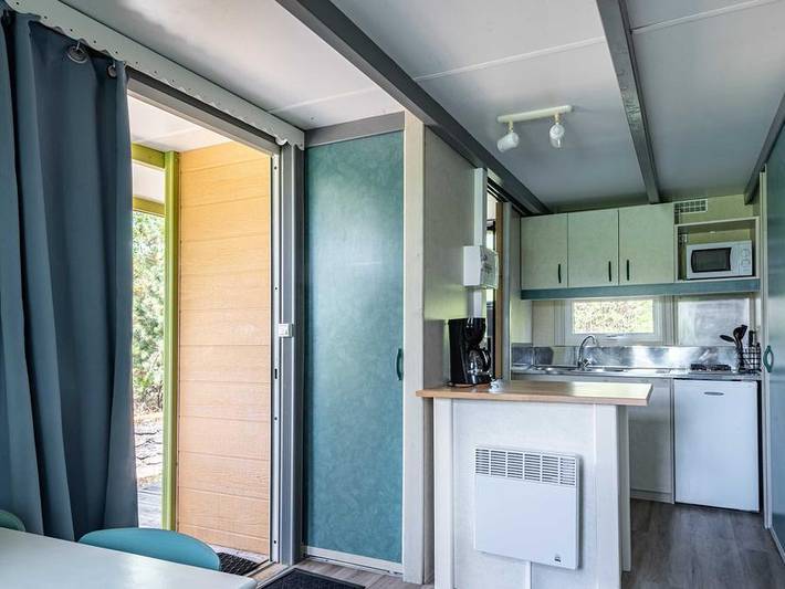 Camping Ushuaia Villages L’Oasis - Chalet 5 personen - Confort Acacia 2 Schlafzimmer und Tv in Éclassan, Tournon-sur-Rhône und Umgebung