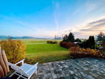 Ferienhaus für 8 Personen, mit Seeblick und Ausblick sowie Sauna und Garten am Greifswalder Bodden