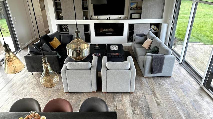 Location de vacances pour 10 personnes, avec jardin et vue, adapté aux familles à Tréflez - 3