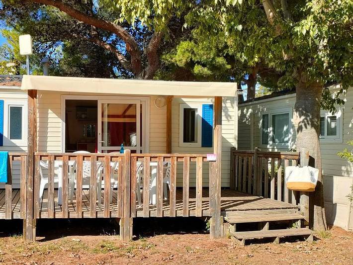 Camping Tikayan Clau Mar Jo - Mobilheim 8 personen - Texas. Eco in Bormes-les-Mimosas, Parc national Port-Cros