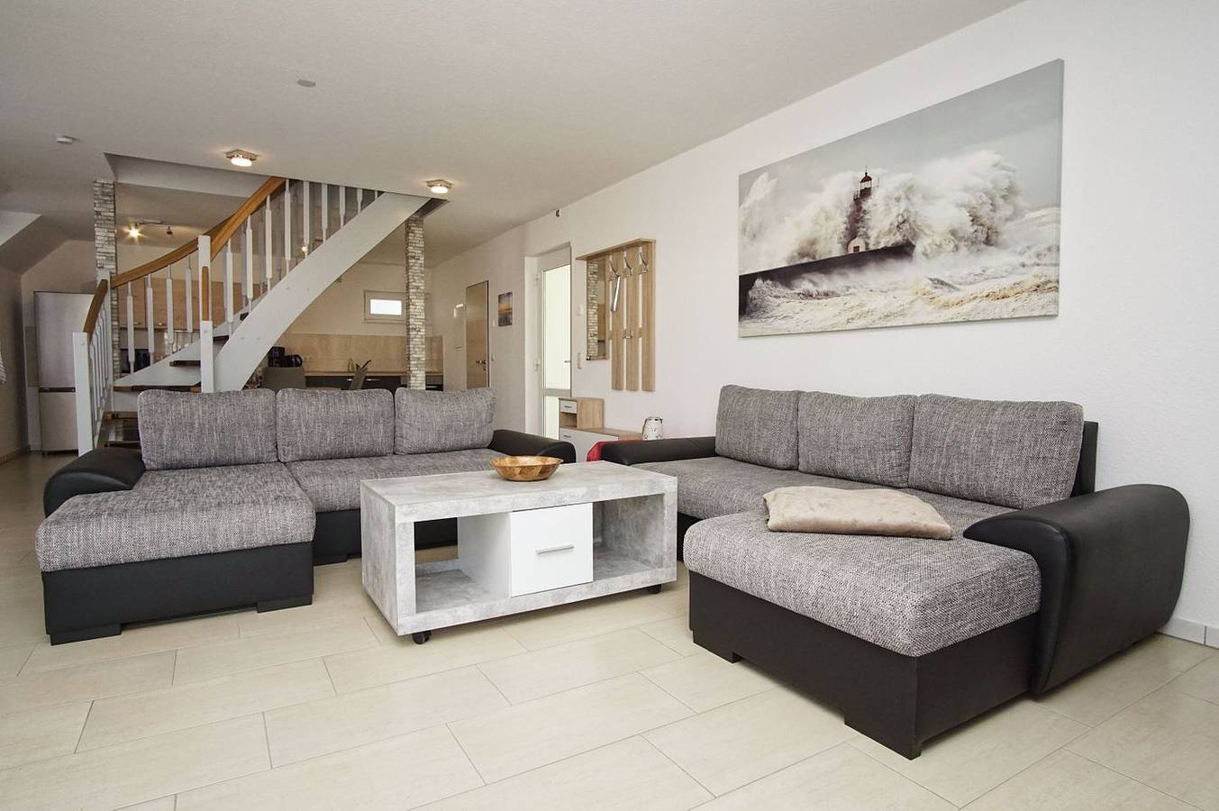 Apartamento entero, Hafennahe Ferienwohnung auf 2 Etagen und mit Balkon - Haus Windland Fewo 25 in Wiek, Rügen