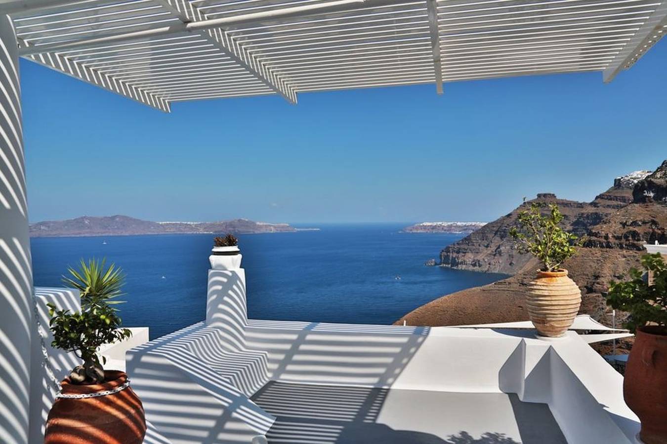 Elegant Santorini Villa | 3 Bedrooms | Dream Villa Maria | Stunning Sea Views & 2 Private Terraces Each With Jacuzzi  | Fira in Thera, Santorini