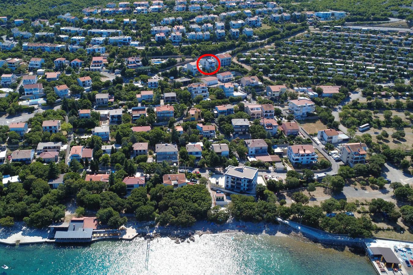 Ganze Wohnung, Studio Appartement mit Balkon und Meerblick Klenovica, Novi Vinodolski As-20556-a in Klenovica, Primorje-Gorski Kotar