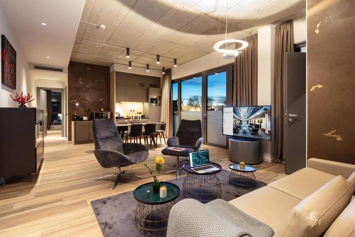 Ferienhaus für 3 Personen, mit Terrasse und Sauna sowie Ausblick in Aschheim