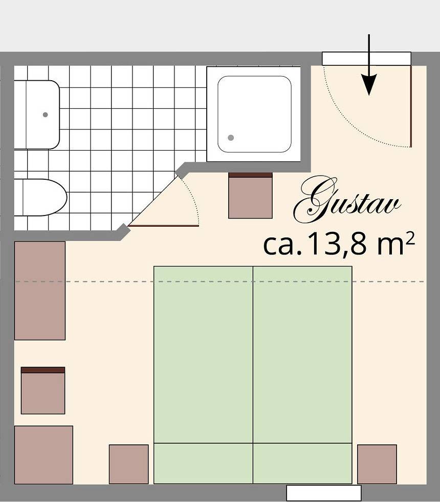 Doppelzimmer Gustav in Stolpen, Elbsandsteingebirge