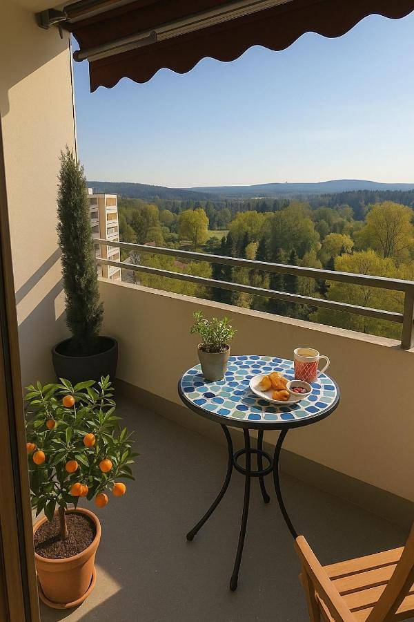 Gîte pour 3 personnes, avec Balcon et Piscine ainsi que Sauna et Vue dans Bayreuth - 2