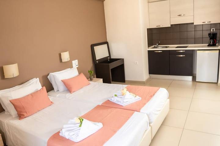 Vakantiewoning voor 3 personen, met uitzicht en balkon in Chersonissos