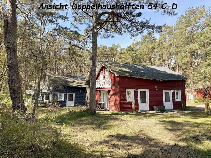 W: Strandhäuser im Dünenweg 54 a - h mit Terrasse/Balkon - Doppelhaus Nr. 54d mit Terrasse & Balkon in Strand Baabe, Baabe