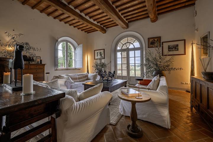 Location de vacances pour 14 personnes, avec vue et jardin, animaux acceptés à San Giovanni d'Asso - 4