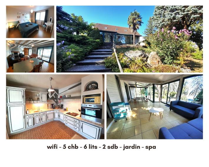 Location de vacances pour 11 personnes, avec terrasse ainsi que jardin et jacuzzi à Buzançais