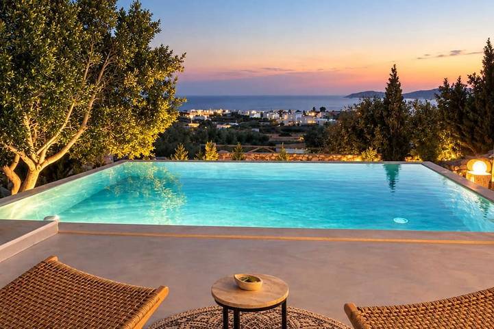 Villa für 8 Personen, mit Balkon und Garten in Aliki